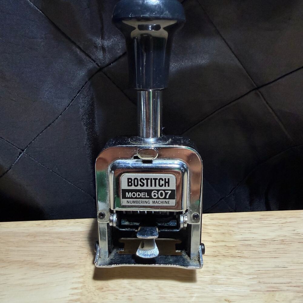 Bostitch Model 607 Numbering Machine VTG LB3